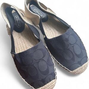 Coach Black Espadrille Slip-On Shoes